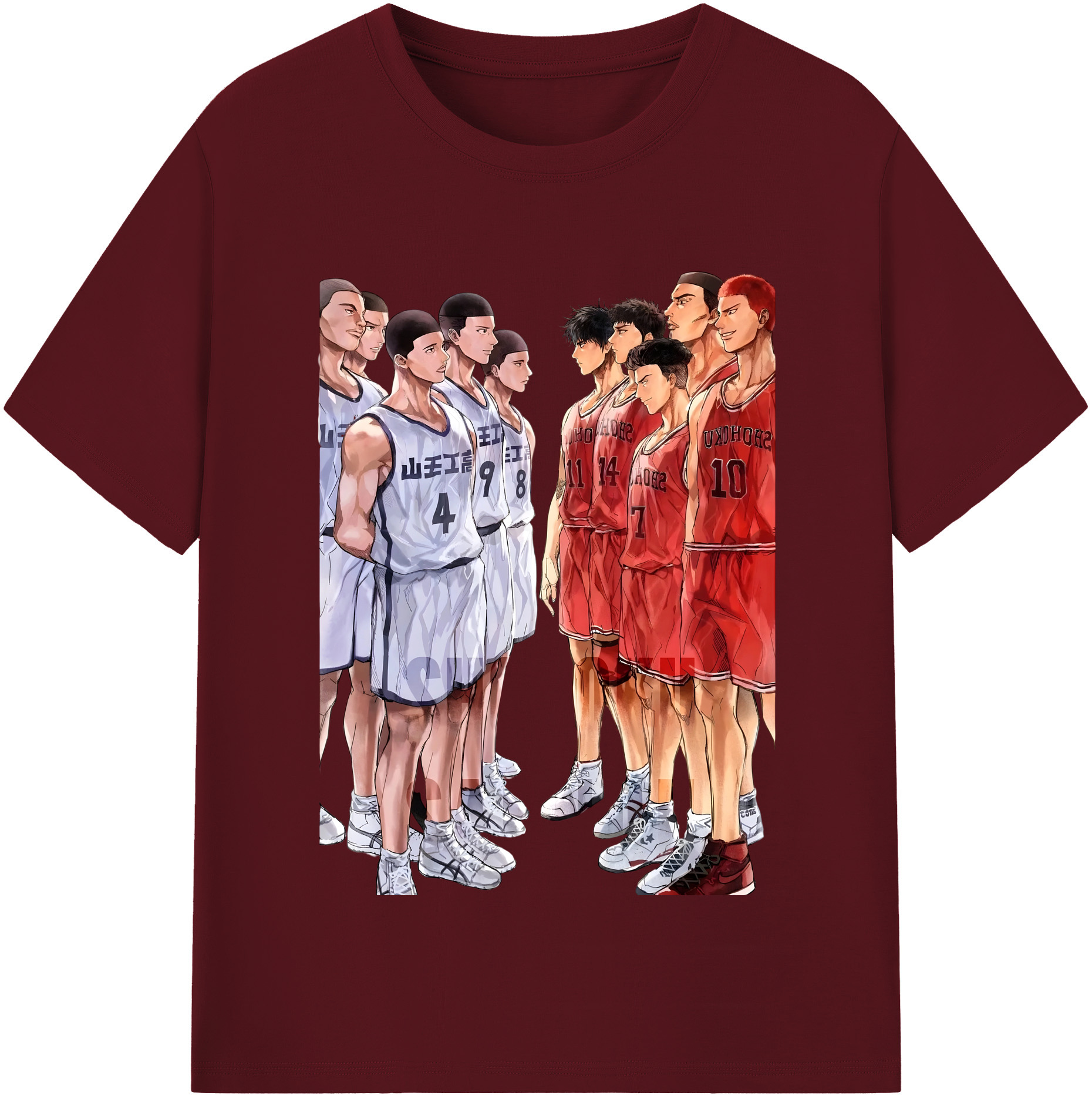 SLAM DUNK／スラムダンク 綿100％半袖Tシャツ（フロントプリント）